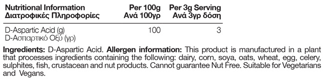 D-Aspartic Acid 150g Bag (NLS)