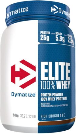 Elite 100% Whey Protein 942g (Rich Chocolate) Dymatize